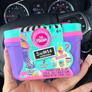 fresh Sweets Collection Slime Duo - Purple & Teal Packaging